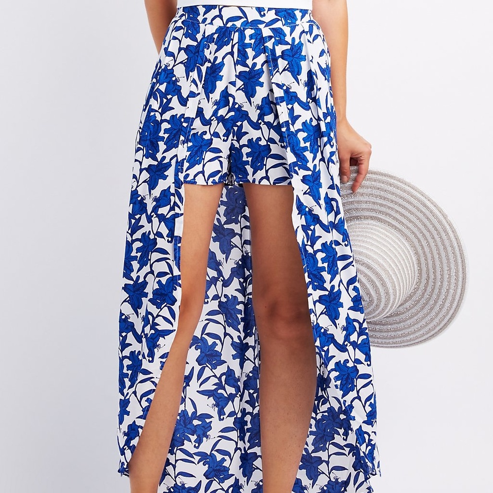 Floral Layered Maxi Shorts